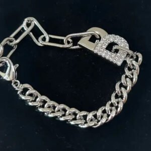 Βραχιόλι με γράμμα Β ασημί