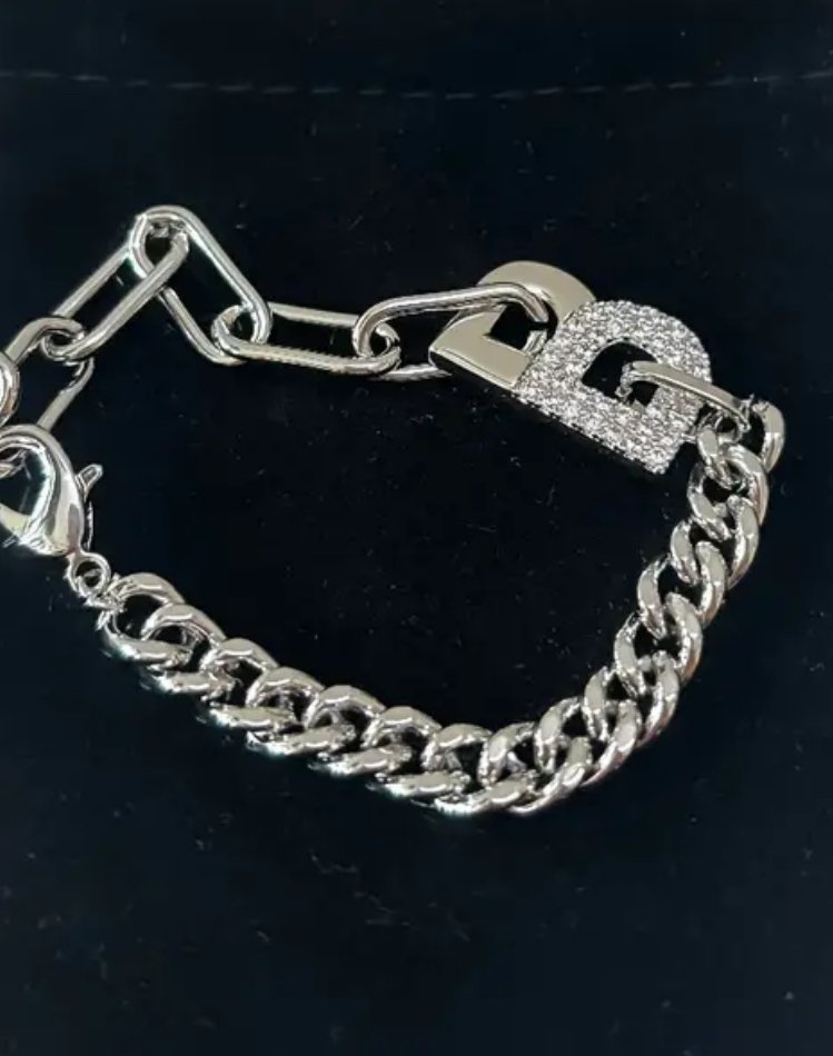 Βραχιόλι με γράμμα Β ασημί