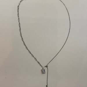 Κολιέ ασημή με πέτρα
